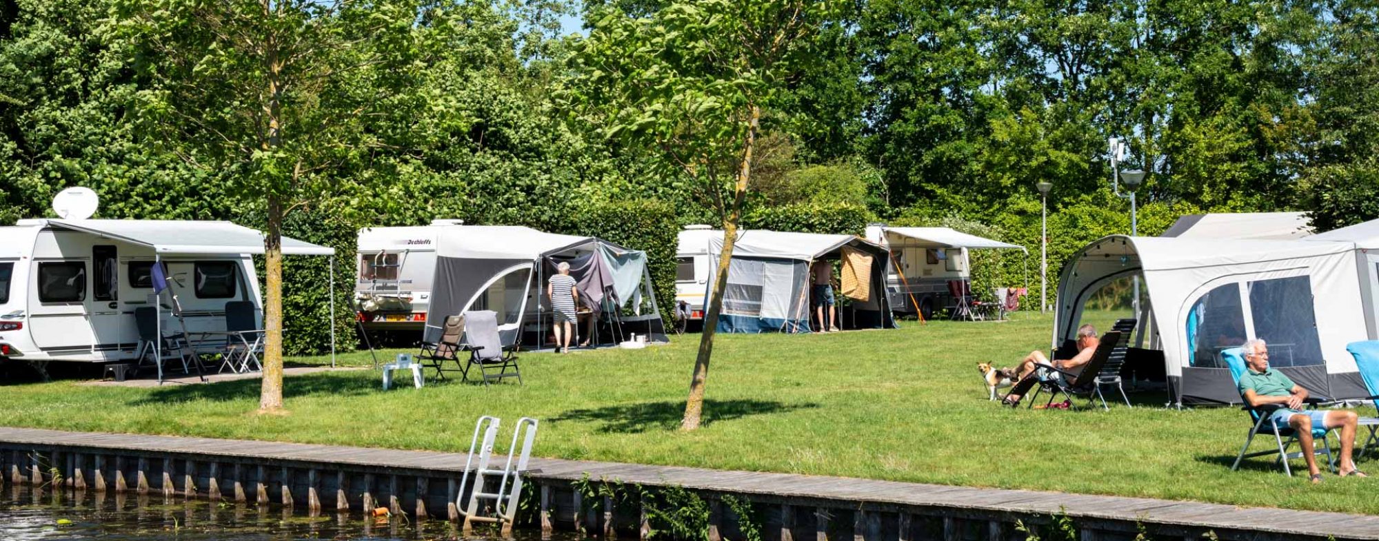 Camping aan het water in Friesland